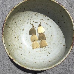 Hand made brass earrings